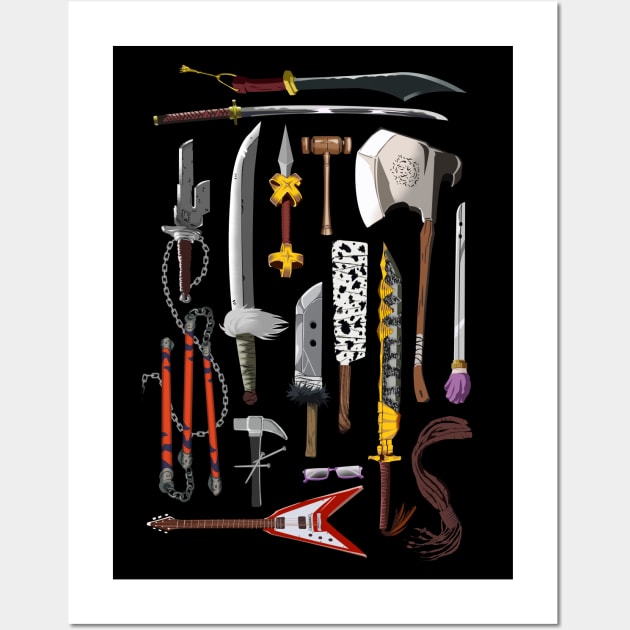 jjk cursed tools and weapons Wall Art by Afire